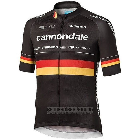2019 Fahrradbekleidung Cannondale Shimano Champion Deutschland Trikot Kurzarm und Tragerhose - zum Schließen ins Bild klicken